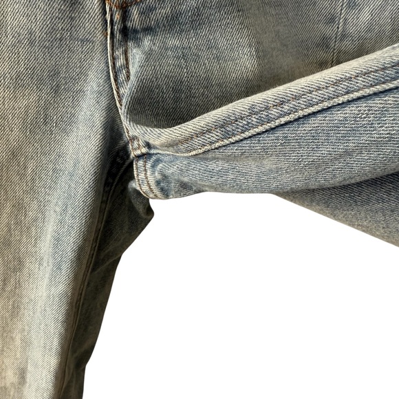 Aritzia Denim Forum The Arlo High Rise Seam Straight Jean 27 Light Blue Indigo - Picture 7 of 17